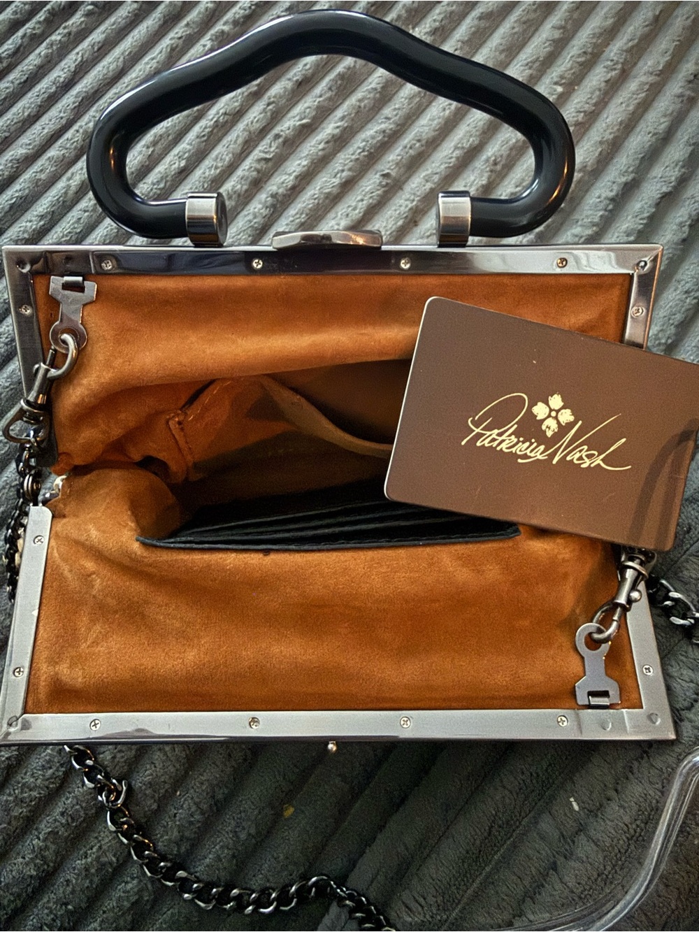Patricia Nash Almarza Small Forest Bead Wood Clutch/Shoulder Bag - Picture 8 of 8